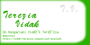 terezia vidak business card